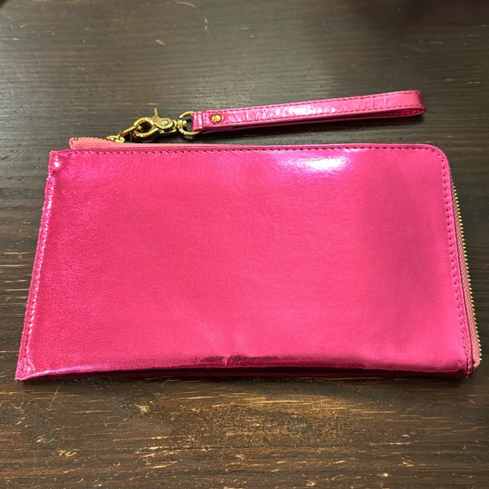 ban.do metallic pink travel wallet